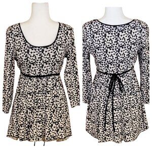 Whimsical Babydoll Empire Waist Flowy Tunic Top Size Large